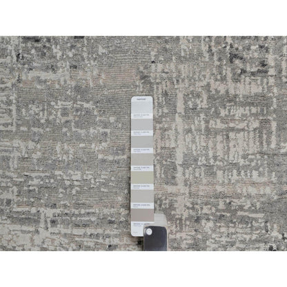 Modern and Contemporary Wool Hand Knotted Rug Grey 8.2x10.1 -O091282
