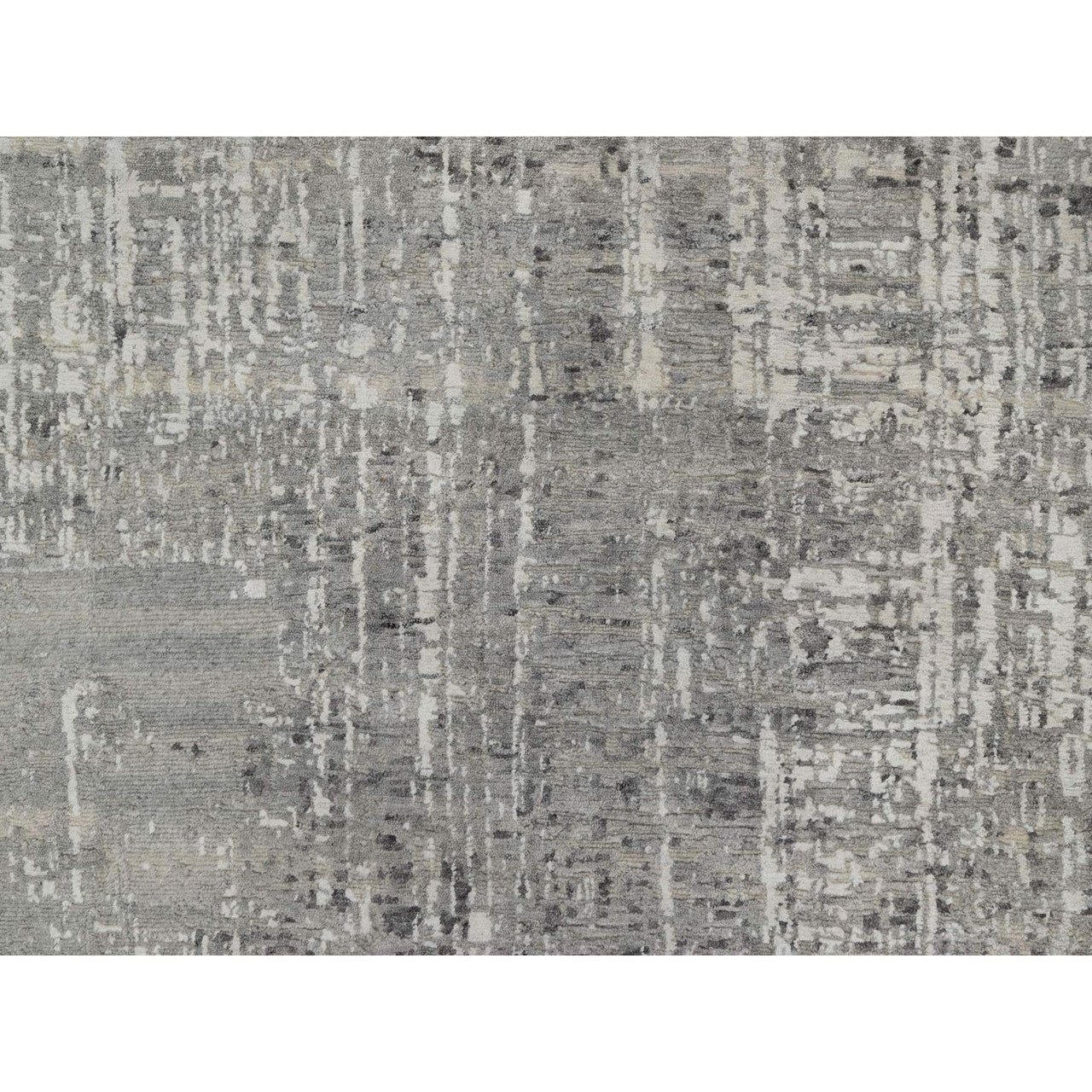 Modern and Contemporary Wool Hand Knotted Rug Grey 8.2x10.1 -O091282