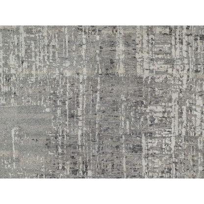 Modern and Contemporary Wool Hand Knotted Rug Grey 8.2x10.1 -O091282