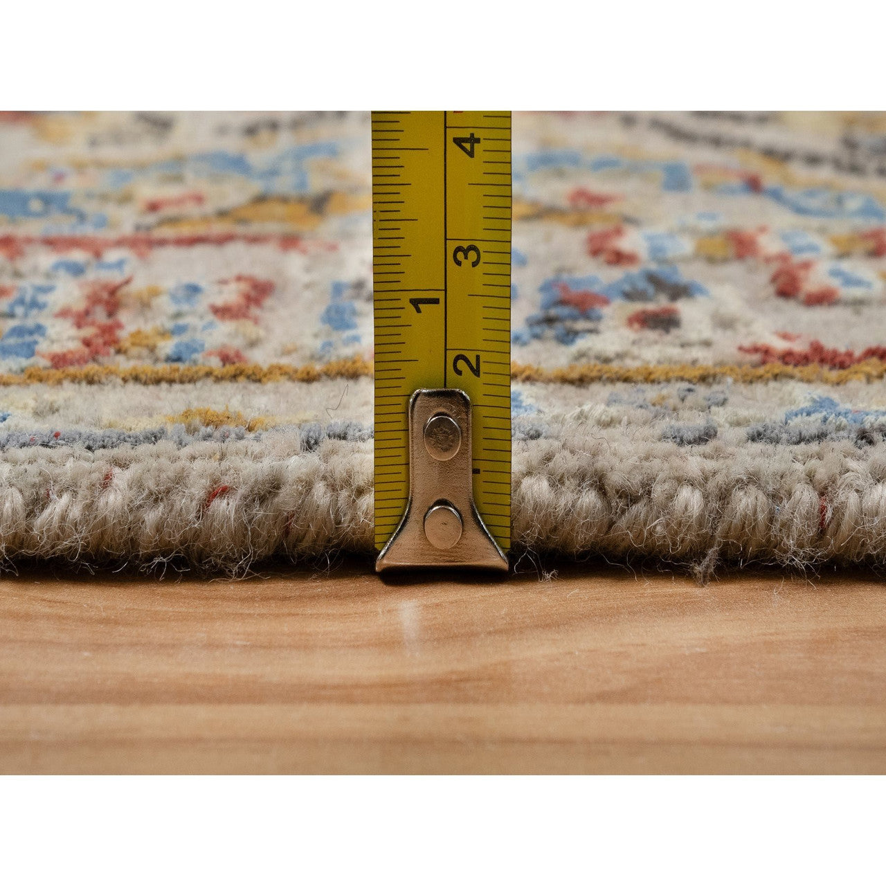 Transitional Wool & Pure Silk Hand Knotted Rug Brown 2.6x11.10 -O091287
