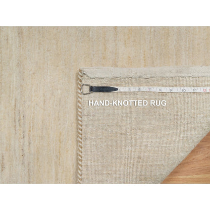 Modern and Contemporary Wool Hand Knotted Rug Ivory 2.0x3.0 -O091295