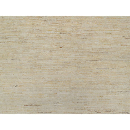 Modern and Contemporary Wool Hand Knotted Rug Ivory 6.3x9.9 -O091297