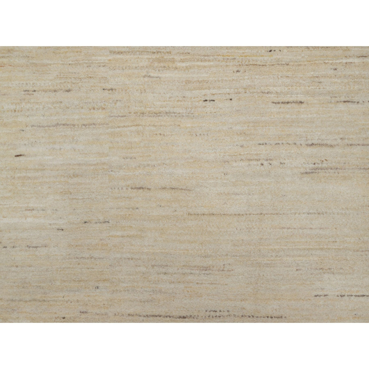 Ivory 6'0" x 11'10" Modern and Contemporary Hand knotted Wool Rug - Sku: O091298