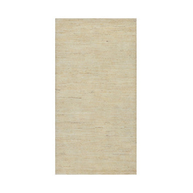 Modern and Contemporary Wool Hand Knotted Rug Ivory 2.4x11.5 -O091301