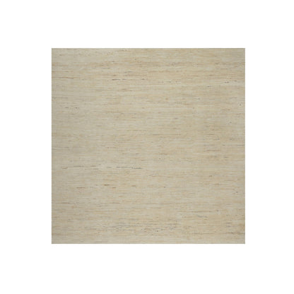 Modern and Contemporary Wool Hand Knotted Rug Ivory 6.11x7.1 -O091303