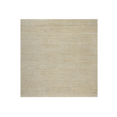 Modern and Contemporary Wool Hand Knotted Rug Ivory 6.11x7.1 -O091303