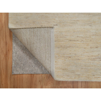 Modern and Contemporary Wool Hand Knotted Rug Ivory 6.11x7.1 -O091303
