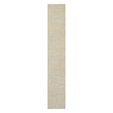 Modern and Contemporary Wool Hand Knotted Rug Ivory 2.8x15.11 -O091304