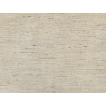 Modern and Contemporary Wool Hand Knotted Rug Ivory 11.4x11.4 -O091306