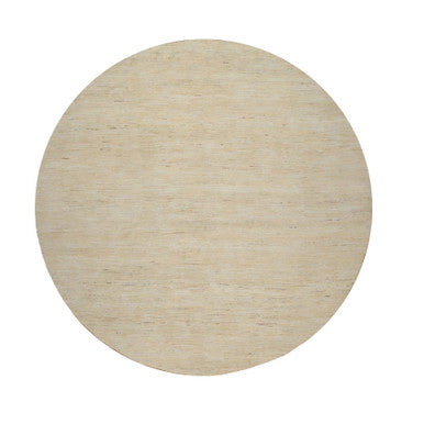 Modern and Contemporary Wool Hand Knotted Rug Ivory 9.10x9.10 -O091307