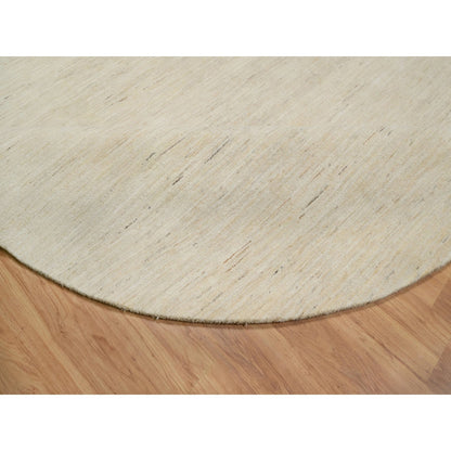 Modern and Contemporary Wool Hand Knotted Rug Ivory 9.10x9.10 -O091307