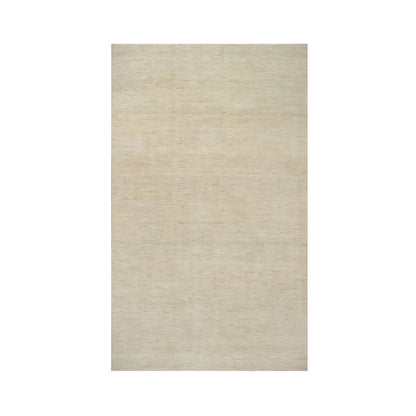 Modern and Contemporary Wool Hand Knotted Rug Ivory 8.1x15.10 -O091309