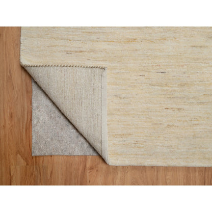 Modern and Contemporary Wool Hand Knotted Rug Ivory 8.1x15.10 -O091309