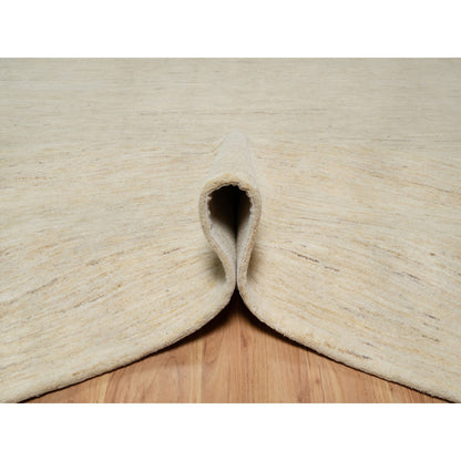 Modern and Contemporary Wool Hand Knotted Rug Ivory 8.1x15.10 -O091309
