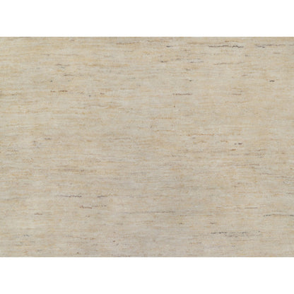 Modern and Contemporary Wool Hand Knotted Rug Ivory 8.1x15.10 -O091309