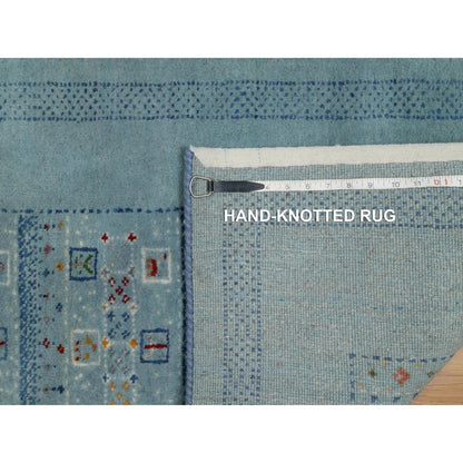 Modern and Contemporary Wool Hand Knotted Rug Blue 2.3x4.5 -O091320