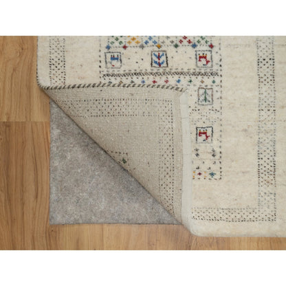 Modern and Contemporary Wool Hand Knotted Rug Ivory 2.0x3.1 -O091321
