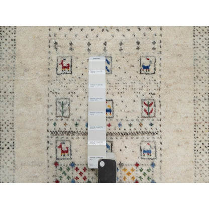 Modern and Contemporary Wool Hand Knotted Rug Ivory 2.0x3.1 -O091321