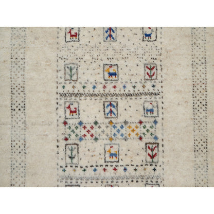Modern and Contemporary Wool Hand Knotted Rug Ivory 2.0x3.1 -O091321