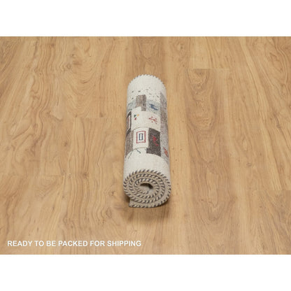 Modern and Contemporary Wool Hand Knotted Rug Ivory 2.0x3.1 -O091324