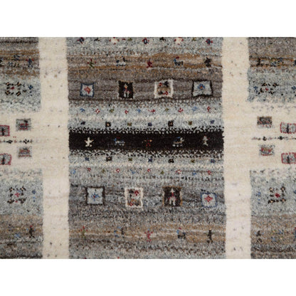 Modern and Contemporary Wool Hand Knotted Rug Ivory 1.11x2.11 -O091325