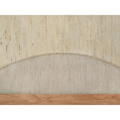Modern and Contemporary Wool Hand Knotted Rug Ivory 4.11x4.11 -O091336