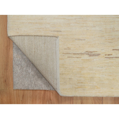 Modern and Contemporary Wool Hand Knotted Rug Ivory 5.0x6.5 -O091337