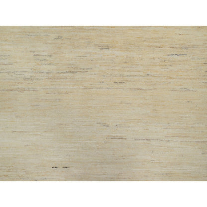 Modern and Contemporary Wool Hand Knotted Rug Ivory 5.0x6.5 -O091337