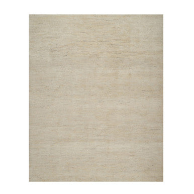 Modern and Contemporary Wool Hand Knotted Rug Ivory 7.9x9.8 -O091341