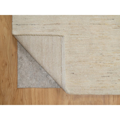 Modern and Contemporary Wool Hand Knotted Rug Ivory 7.9x9.8 -O091341