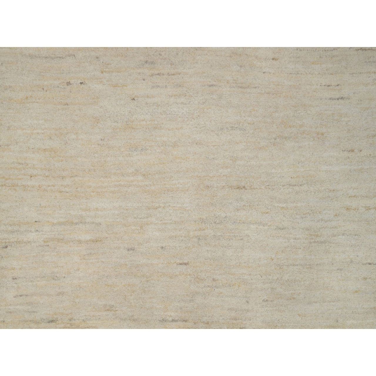 Ivory 7'9" x 9'8" Modern and Contemporary Hand knotted Wool Rug - Sku: O091341