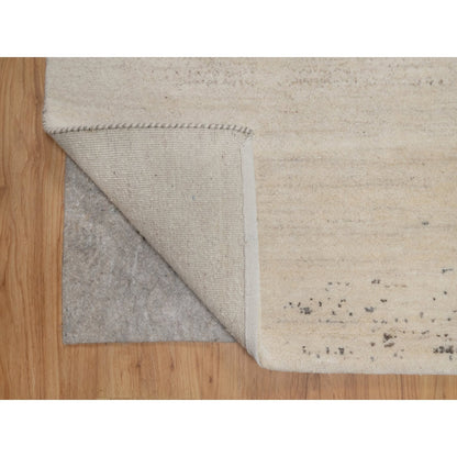 Modern and Contemporary Wool Hand Knotted Rug Ivory 8.2x10.0 -O091344