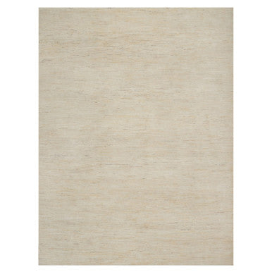 Modern and Contemporary Wool Hand Knotted Rug Ivory 8.10x11.8 -O091346
