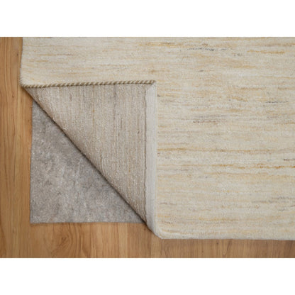 Modern and Contemporary Wool Hand Knotted Rug Ivory 8.10x11.8 -O091346