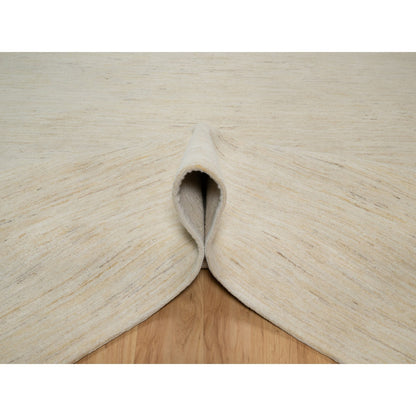 Modern and Contemporary Wool Hand Knotted Rug Ivory 8.10x11.8 -O091346