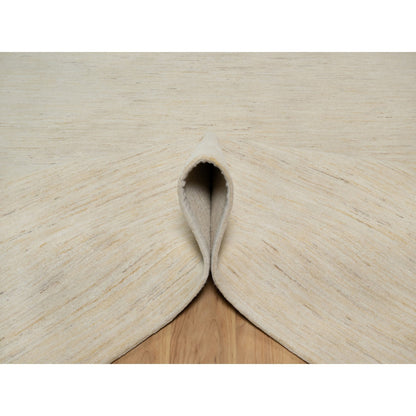 Modern and Contemporary Wool Hand Knotted Rug Ivory 8.10x11.8 -O091347