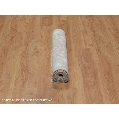 Fine Oriental Wool & Silk Hand Knotted Rug Grey 3.1x5.0 -O091354