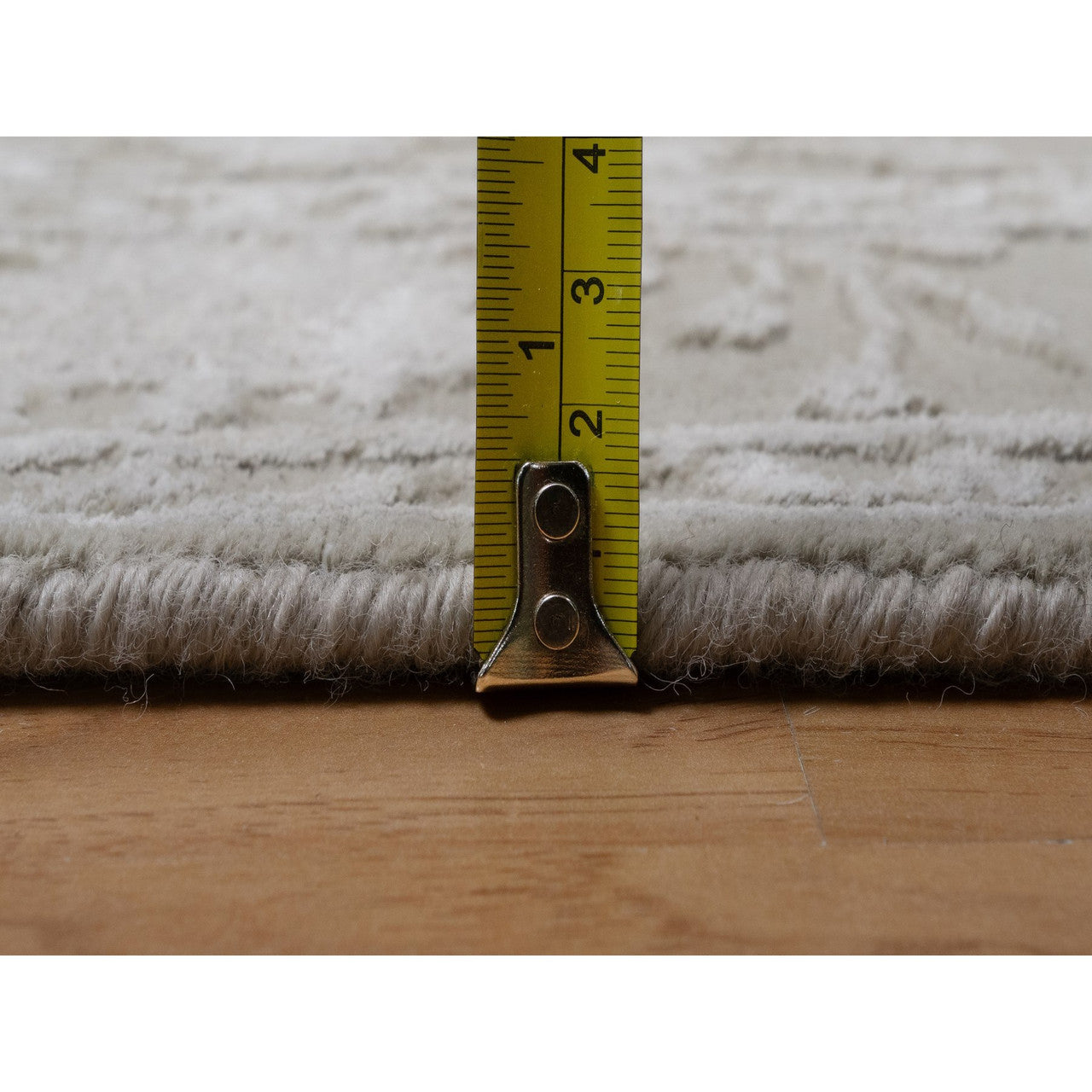 Gray 3'1" x 5'0" Fine Oriental Hand knotted Wool/Silk Rug - Sku: O091354