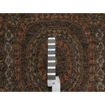 Mamluk Wool Hand Knotted Rug Brown 2.11x4.0 -O091358