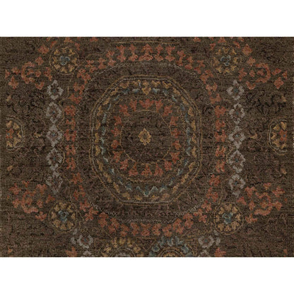 Mamluk Wool Hand Knotted Rug Brown 2.11x4.0 -O091358