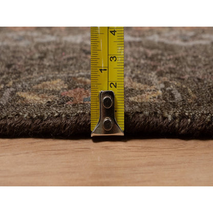 Mamluk Wool Hand Knotted Rug Brown 2.11x4.0 -O091358