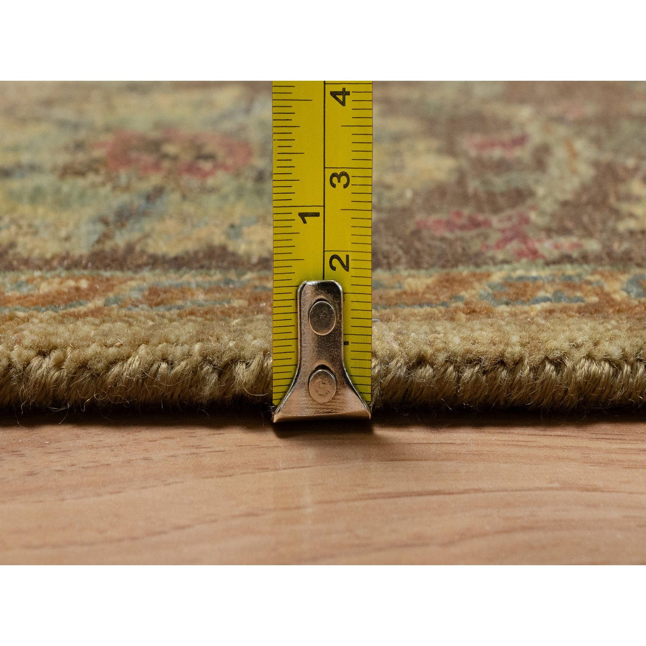 Brown 5'5" x 5'10" Modern and Contemporary Hand knotted Wool Rug - Sku: O091361