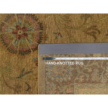 Modern and Contemporary Wool Hand Knotted Rug Brown 5.5x5.10 -O091361