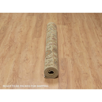Modern and Contemporary Wool Hand Knotted Rug Brown 5.0x8.2 -O091362