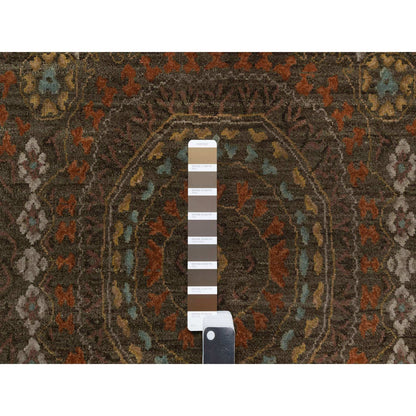 Mamluk Wool Hand Knotted Rug Brown 10.1x15.1 -O091363