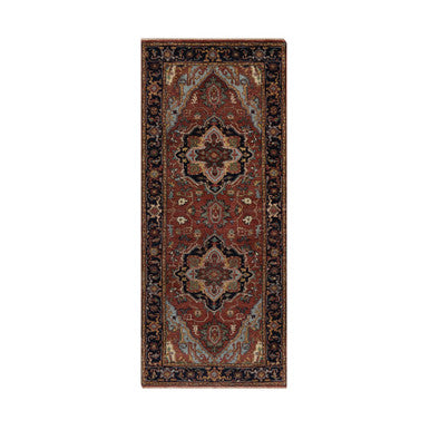 Heriz Wool Hand Knotted Rug Red 2.7x6.1 -O091368