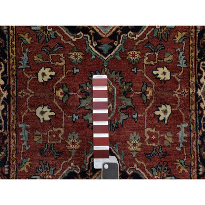 Heriz Wool Hand Knotted Rug Red 2.7x6.1 -O091368