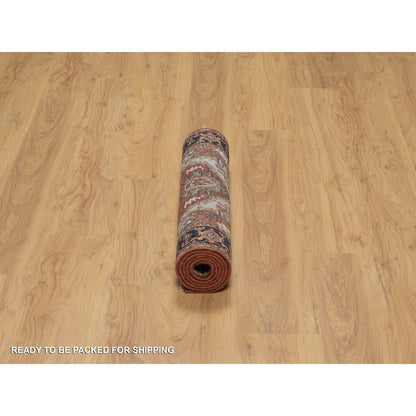 Heriz Wool Hand Knotted Rug Red 2.7x6.1 -O091368