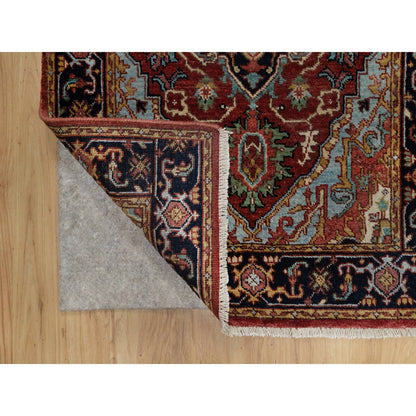 Heriz Wool Hand Knotted Rug Red 2.7x6.2 -O091369