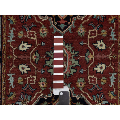 Heriz Wool Hand Knotted Rug Red 2.7x6.2 -O091369